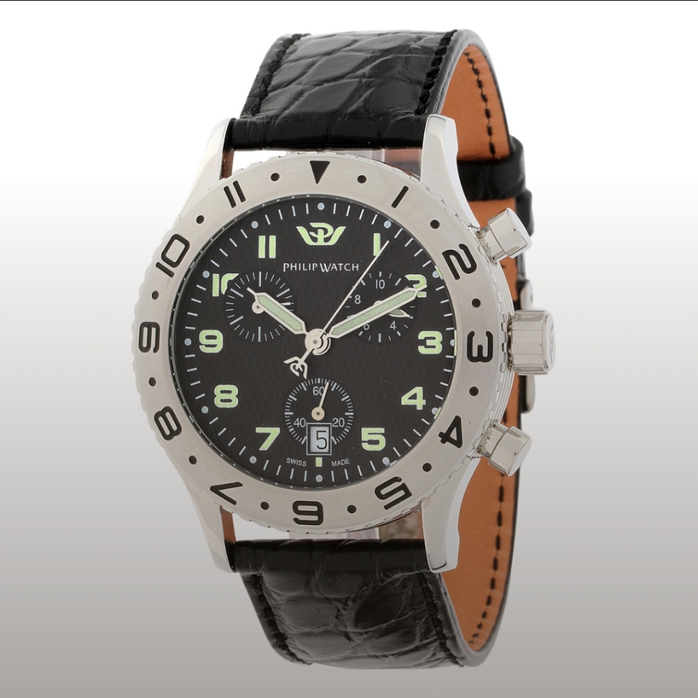 Philip Watch Admiral 8271981025 Quartz Analogue Chronograph Steel Steel